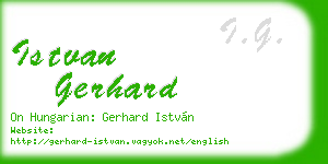istvan gerhard business card