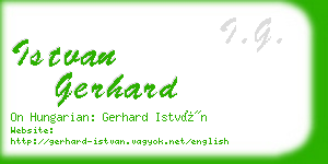 istvan gerhard business card